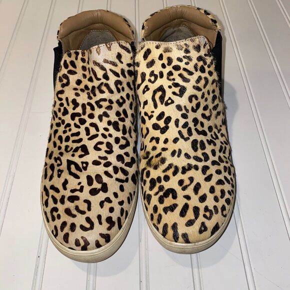 Coconuts by Matisse Leopard Calf Hair Hi Top Sneakers Women's 9.5 Animal Print - Picture 4 of 12